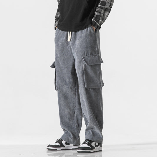 Loose Straight Leisure Corduroy Pants for Men