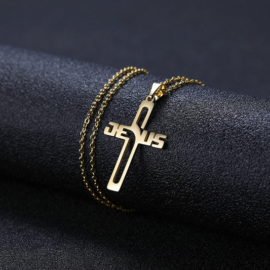 Men's Stainless Steel Cross Pendant Chain