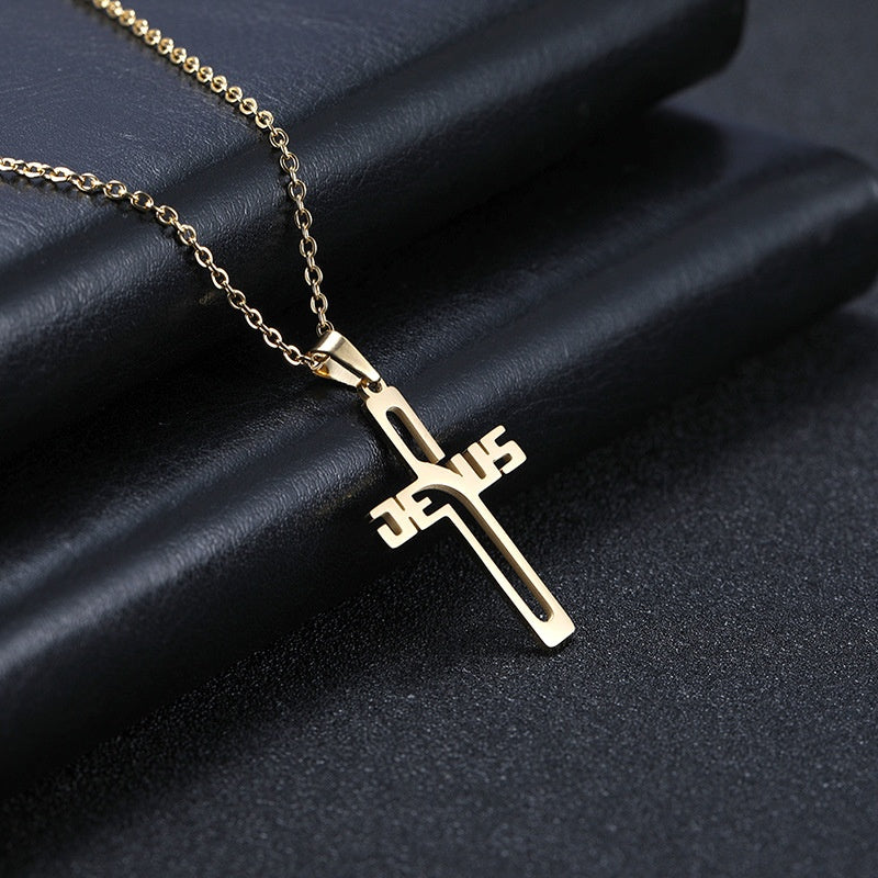 Men's Stainless Steel Cross Pendant Chain